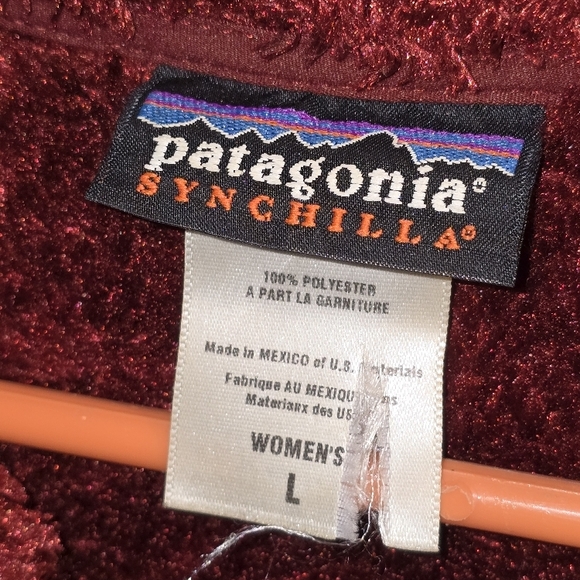Patagonia Synchilla Burgundy Zip Sweater Womens L - Picture 5 of 5